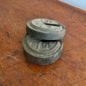 Antique iron weight